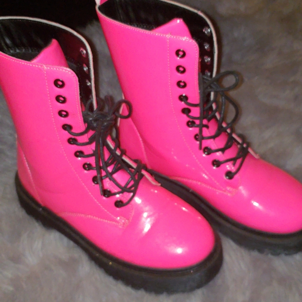 Hot Pink🔥💗 Combat Boots